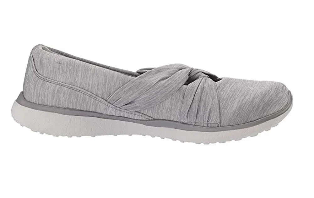 Skechers Women's Microburst Knot Concerned Grey Comfort Slip on Size 8 New