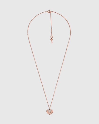 Michael Kors MK  Love Rose Gold Plated Silver Necklace New RRP $245 Genuine