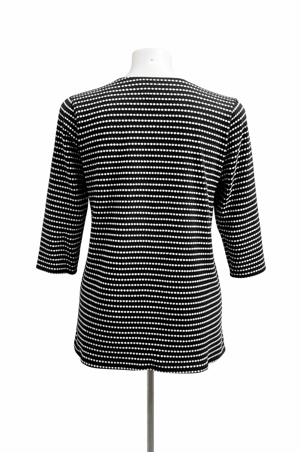 Taking Shape Plus Size 16 Black & White Cotton Top Relaxed Fit 3/4 Sleeve As New