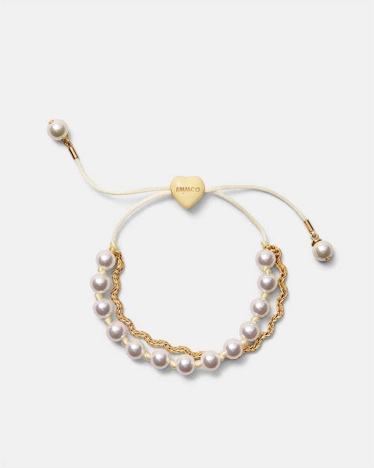 Mimco NEW Heart Beat Pearl Bracelet off White 🖤🖤🖤 Genuine RRP $59.95