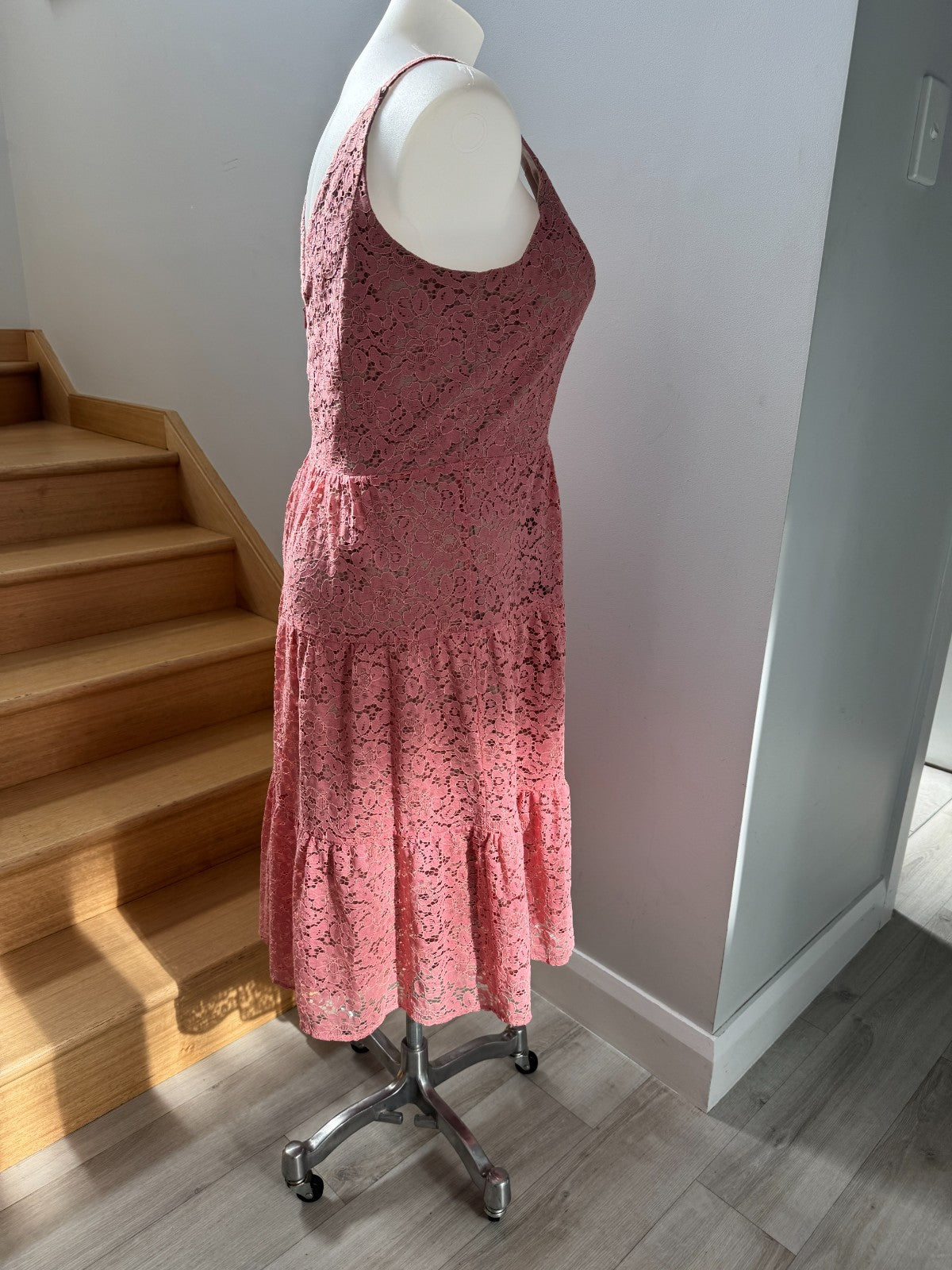 City Chic Sweet Kiss Dress pink lace overlay Lined Plus Size 14 RRP $140 As New