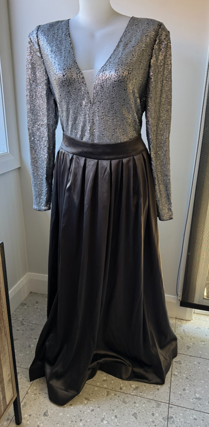 CITY CHIC Rosalie Luxe Maxi Sequin S/Split Dress Plus Sz XL/22 🖤 RRP $499.95 🖤