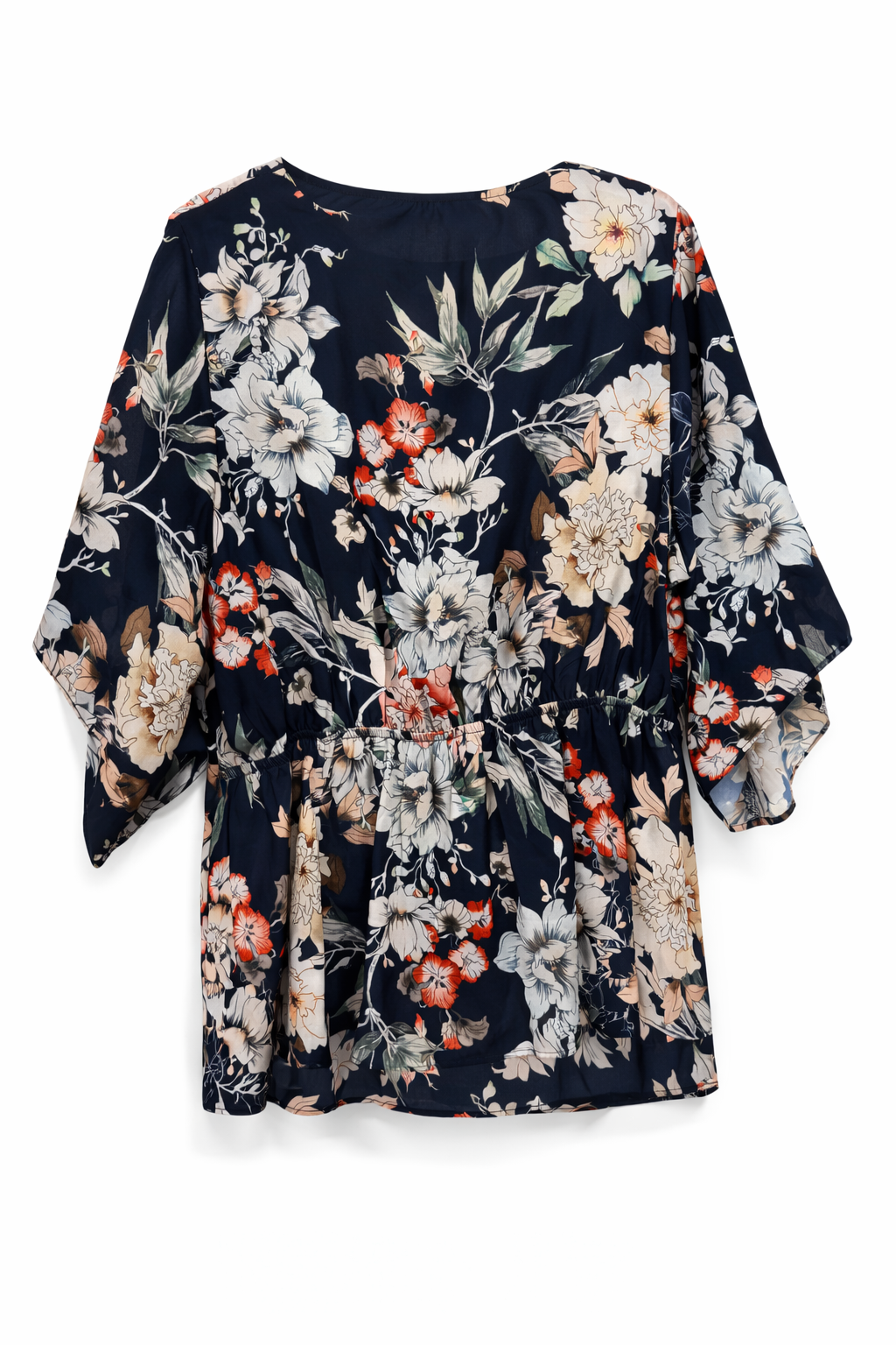 City Chic Plus Size L (20) Floral Print Twist Front Blouse Top V-Neck 🌸