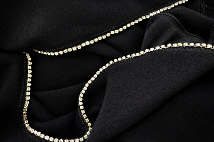 Taking Shape Plus Size Diamanté Chiffon Overlay Top XL 22–24 Black Evening Top