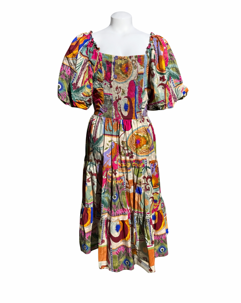 City Chic Simona Print Cotton Dress Size 20 L As New Stunning  ⭐RRP $160 ⭐