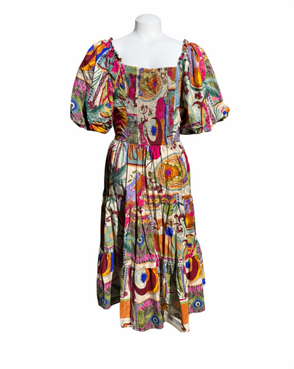 City Chic Simona Print Cotton Dress Size 20 L As New Stunning  ⭐RRP $160 ⭐