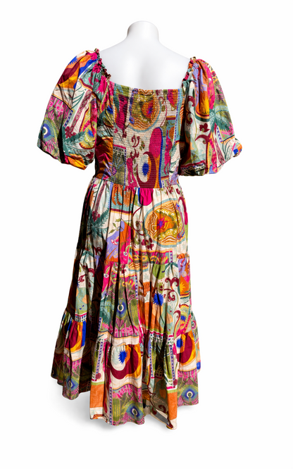 City Chic Simona Print Cotton Dress Size 20 L As New Stunning  ⭐RRP $160 ⭐