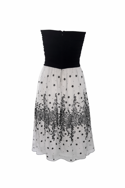Speechless Black & White Strapless Party Dress Beaded  Tulle Lined 🖤 Size 14-16