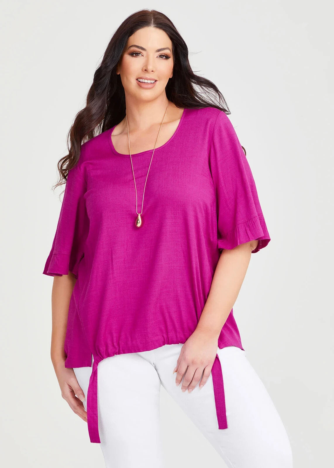 Taking Shape Natural Charelle Luxe DARK ORCHID Top Size 18 Plus BNWT RRP $110