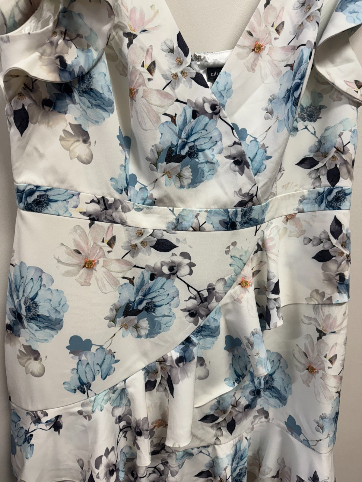 🌸 City Chic Shy Orchid Dress – Plus Size L 20 Multicoloured Floral New RRP $160