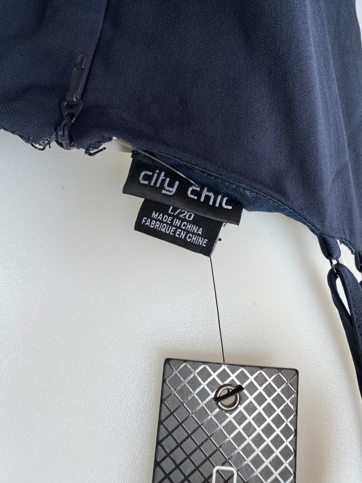 City Chic Navy Jumpsuit with Skirt Overlay Wide Leg Plus Size 20 New 🖤 RRP $150