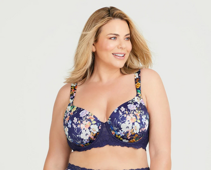 TS Taking Shape Lace Contour T-shirt Bra in Midnight Floral Stunning  16D New