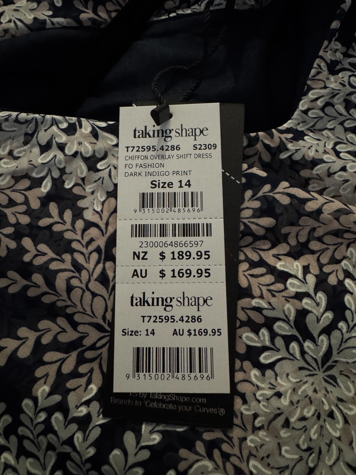 TS Taking Shape Event Wear Dress Size 14 Plus Chiffon Overlay Style NWT RRP$180