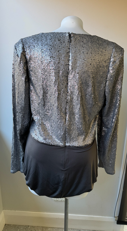 CITY CHIC Rosalie Luxe Maxi Sequin S/Split Dress Plus Sz XL/22 🖤 RRP $499.95 🖤
