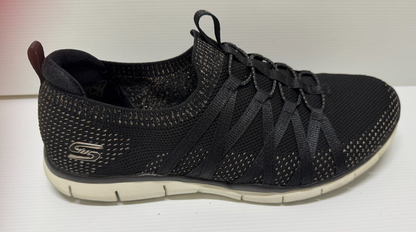 SKECHERS Gratis Black-Rose Gold womens Sneakers Slip In -  as New RRP $130