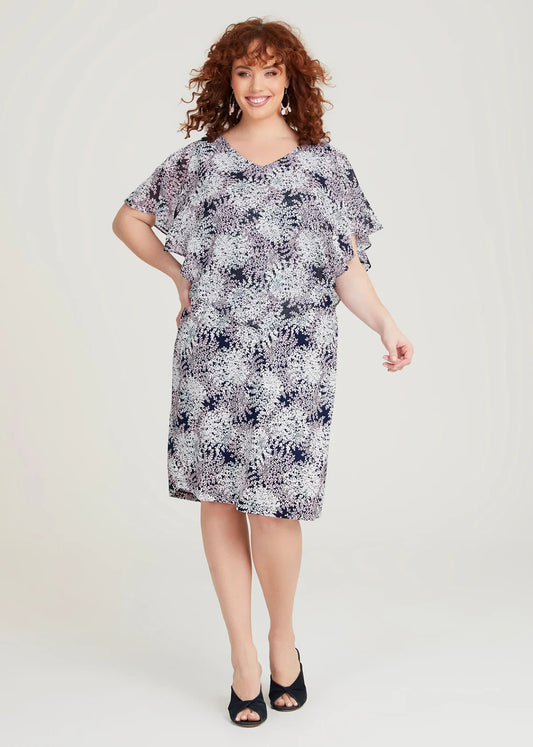 TS Taking Shape Event Wear Dress Size 14 Plus Chiffon Overlay Style NWT RRP$180
